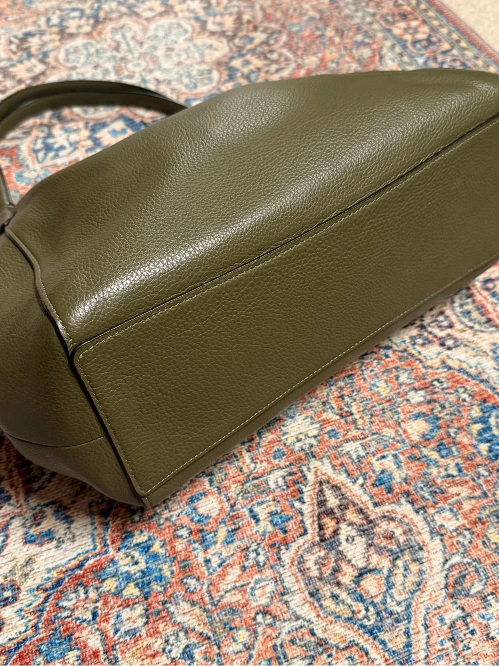 Coach Edie Pebbled Leather Shoulder Green